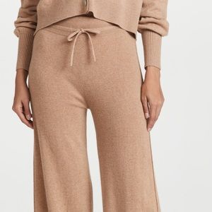 Le Ore Palermo Cashmere Wide Leg Pant in Camel